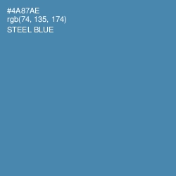 #4A87AE - Steel Blue Color Image